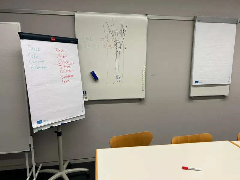 Modern VKU classroom in Zurich with interactive whiteboards